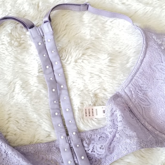 🍒NWOT🍒 VS PEARL EMBELLISHED UNLINED BRA + PANTY - Picture 5 of 8